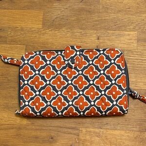 Vera Bradley Black and Orange Patterned Wallet